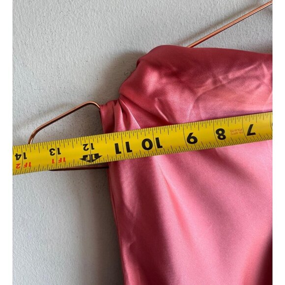 ZARA Women’s Pink Satin Cowl Neck Midi Dress Elegant Bloggers Favorite Size M NW - Picture 5 of 12
